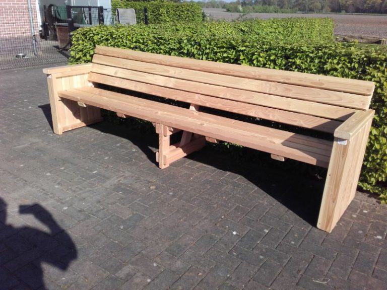 TUINBANK MET ARMLEUNINGEN 300400500 cm van duurzaam DOUGLAS hout